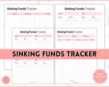 Load image into Gallery viewer, Sinking Funds Tracker BUNDLE | Printable Savings, Budget & Finance Trackers | Pink
