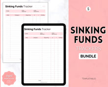 Load image into Gallery viewer, Sinking Funds Tracker BUNDLE | Printable Savings, Budget & Finance Trackers | Pink