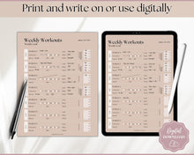 Load image into Gallery viewer, Workout Tracker BUNDLE | Fitness, Exercise & Weight loss Planner | Lux