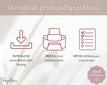 Load image into Gallery viewer, No Spend Challenge BUNDLE | Printable 30 day, 60 day, 90 day Savings Challenge & Monthly Spending Tracker | Lux