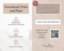 Load image into Gallery viewer, Workout Tracker BUNDLE | Fitness, Exercise & Weight loss Planner | Lux