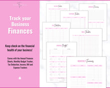 Load image into Gallery viewer, Small Business Planner Printable BUNDLE | Ultimate Business Tracker for Entrepreneur & Business Owners | Brit Pink