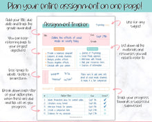 Load image into Gallery viewer, Assignment Tracker for Students | Homework & Assignment Planner | Colorful Sky