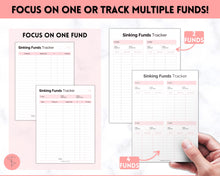 Load image into Gallery viewer, Sinking Funds Tracker BUNDLE | Printable Savings, Budget & Finance Trackers | Pink