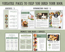 Load image into Gallery viewer, Recipe Cookbook Template | Editable Canva Digital eBook | Farmhouse Green