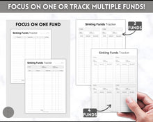 Load image into Gallery viewer, Sinking Funds Tracker BUNDLE | Printable Savings, Budget & Finance Trackers | Mono