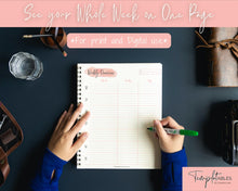 Load image into Gallery viewer, College Student Weekly Planner Schedule | Academic Class Organizer 2023 | Pink Watercolor