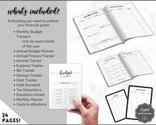 Load image into Gallery viewer, Finance Planner BUNDLE | Printable Budget Planner Templates & Spending, Expenses & Savings Trackers | Swash