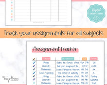 Load image into Gallery viewer, Assignment Tracker for Students | Homework & Assignment Planner | Colorful Sky