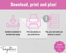 Load image into Gallery viewer, Small Business Planner Printable BUNDLE | Ultimate Business Tracker for Entrepreneur & Business Owners | Brit Pink