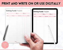Load image into Gallery viewer, Sinking Funds Tracker BUNDLE | Printable Savings, Budget & Finance Trackers | Pink