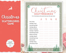 Load image into Gallery viewer, Christmas SCATTERGORIES Game | Holiday Xmas Party Game Printables for the Family | Green