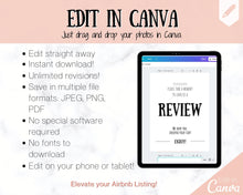 Load image into Gallery viewer, 15 Airbnb Posters | Editable Template Sign Bundle, Wifi password Sign, Check Out Signs for Airbnb Superhosts | Farmhouse