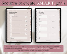Load image into Gallery viewer, Digital GOAL Planner | GoodNotes Goals Tracker, SMART Goal Setting, Vision Board, UNDATED iPad Goal Journal | Lux