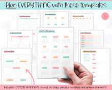 Load image into Gallery viewer, TEACHER Planner  Printable - 50+ pg BUNDLE | Academic Lesson Planner Template | Colorful Sky