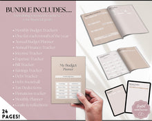 Load image into Gallery viewer, Finance Planner BUNDLE | Budget Planner Templates, Financial Savings Tracker Printables, Monthly Debt, Bill, Spending, Expenses Tracker | Lux