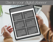 Load image into Gallery viewer, Digital 2023 Lunar Calendar Stickers | Moon Calendar Sticky Notes, 2023 Moon Phase Digital Stickers