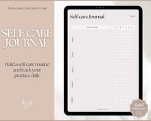 Load image into Gallery viewer, Self Care Planner & Wellness Journal BUNDLE | Printable Selfcare Tracker Checklist, Wellbeing, Mindfulness & Health Planners | Lux