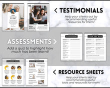 Load image into Gallery viewer, 30+ eBook Essentials Template Canva | Workbook, Worksheets & Lead Magnet for Coaches & Bloggers | Brit Mono