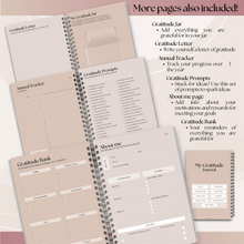 Load image into Gallery viewer, Gratitude & Mindfulness Journal | Gratitude Template, Self Care Planner, Positivity Diary, Daily Journal, Gratitude Jar, Wellness, Manifestation Journal | A5 Lux