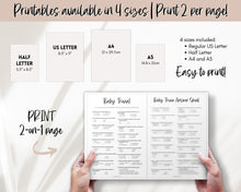 Load image into Gallery viewer, Baby Trivia Baby Shower Game Printable | Trivia Activity for Woodland, Boho, Neutral Theme Baby Showers