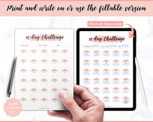 Load image into Gallery viewer, 30 day Weight Loss Tracker & Monthly Challenge | Weight Loss Chart, Pounds Lost Fitness Tracker | Pink Swash