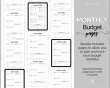 Load image into Gallery viewer, Finance Planner BUNDLE | Printable Budget Planner Templates & Spending, Expenses & Savings Trackers | Swash