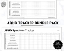 Load image into Gallery viewer, ADHD Symptom Tracker, Behavior & Hygiene Tracker BUNDLE | Mono