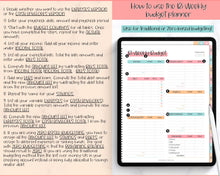 Load image into Gallery viewer, Biweekly Paycheck Budget Planner | DIGITAL GoodNotes Budget by Paycheck Planner | Zero Based Finance | Colorful Sky