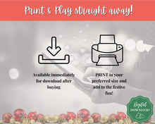 Load image into Gallery viewer, Christmas SCATTERGORIES Game | Holiday Xmas Party Game Printables for the Family | Green