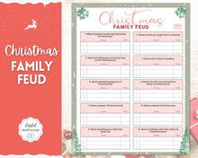 Load image into Gallery viewer, Christmas Family Feud Game | Holiday Xmas Party Game Printables for the Family | Green