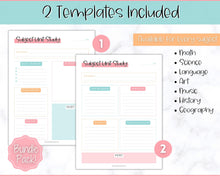 Load image into Gallery viewer, Unit Study Homeschool Planner | Printable Academic Lesson Planner | Colorful Sky