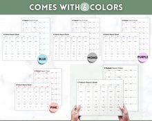 Load image into Gallery viewer, 6 Patient Nurse Report Sheet to Organize your Shifts | Nurse Brain Sheet, ICU Nurse Report Patient Assessment Template | Green