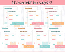 Load image into Gallery viewer, Unit Study Homeschool Planner | Printable Academic Lesson Planner | Colorful Sky