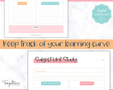 Load image into Gallery viewer, Unit Study Homeschool Planner | Printable Academic Lesson Planner | Colorful Sky