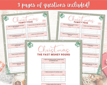 Load image into Gallery viewer, Christmas Family Feud Game | Holiday Xmas Party Game Printables for the Family | Green