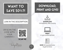 Load image into Gallery viewer, Get To Know Me Printable Game |  Get To Know You Ice Breaker Game | Employee Favorite Things, Team Building, Christmas Party | Mono