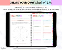 Load image into Gallery viewer, Digital GOAL Planner | GoodNotes Goals Tracker, SMART Goal Setting, Vision Board, UNDATED iPad Goal Journal | Pastel Rainbow