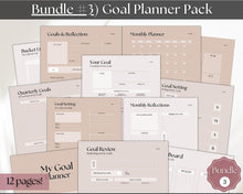 Load image into Gallery viewer, Ultimate PLANNER BUNDLE | Printable Goal Planner, Finances & Budget Planner, Fitness Planner, Self Care Journal, Life Planner | Lux