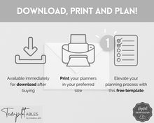 Load image into Gallery viewer, FREE - Annual Planner Printable, Annual Calendar, To Do List Printable, Undated Schedule, Productivity Template | Mono