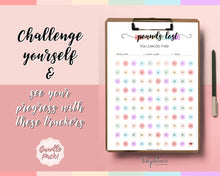 Load image into Gallery viewer, Pounds Lost Tracker Bundle - 10 20, 30, 50, 100 lbs Printable Weight Loss Printables | Swash Rainbow