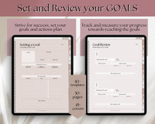Load image into Gallery viewer, Digital GOAL Planner | GoodNotes Goals Tracker, SMART Goal Setting, Vision Board, UNDATED iPad Goal Journal | Lux