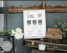 Load image into Gallery viewer, Scan to Pay Sign Shop Logo Editable Sign | QR Code Payment Sign for Small Businesses | Brit Mono