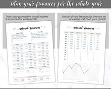 Load image into Gallery viewer, Finance Planner BUNDLE | Printable Budget Planner Templates & Spending, Expenses & Savings Trackers | Swash