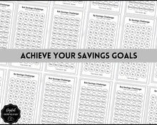 Load image into Gallery viewer, Mini Savings Challenge Printable BUNDLE | 12 Saving Trackers, Cash Envelope, A6 Saving Challenges | Mono
