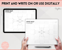Load image into Gallery viewer, Mind Map Printable Templates | Brain Dump & Brainstorm Study Guide Templates