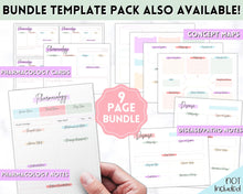 Load image into Gallery viewer, Drug Card Template, Nursing Pharmacology Printable Notes, Nursing School Student Study Guide | Pastel Rainbow