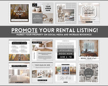 Load image into Gallery viewer, AIRBNB Instagram Templates! Editable Social Media Posts, Canva, Air bnb, Superhost, Host signs, Signage, VRBO Vacation Rental, Welcome Book | Lovelo Mono