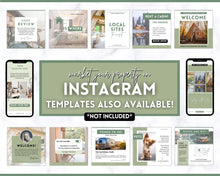 Load image into Gallery viewer, Airbnb Feedback Request Postcard, Editable Airbnb Guest Rating & Review Form, Air bnb Welcome Book, Check Out Signs, VRBO Signage, STR Host - Green