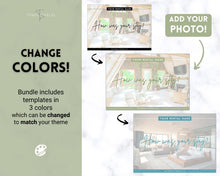 Load image into Gallery viewer, Airbnb Feedback Request Postcard, Editable Airbnb Guest Rating & Review Form, Air bnb Welcome Book, Check Out Signs, VRBO Signage, STR Host - Green